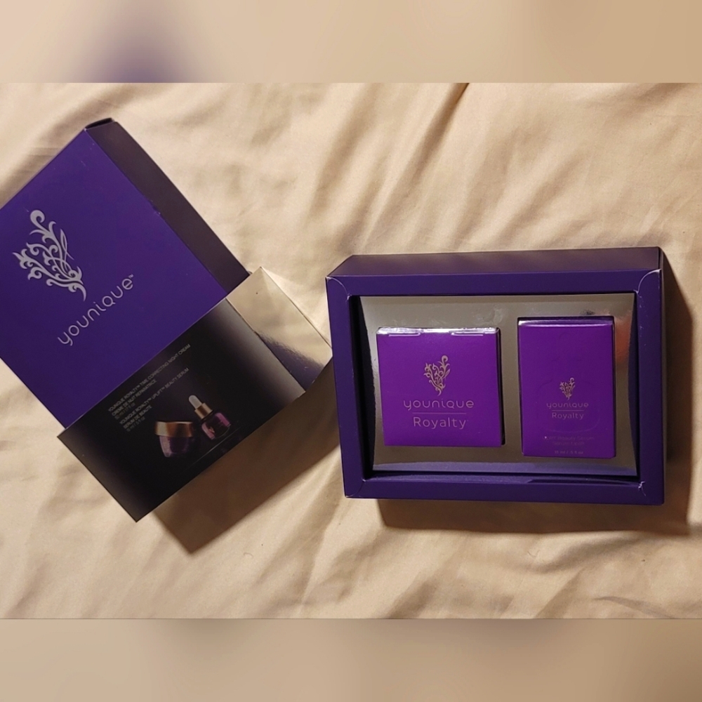NIB Younique Royalty Skincare Set - Uplift Serum & Night Cream Gift Box Set